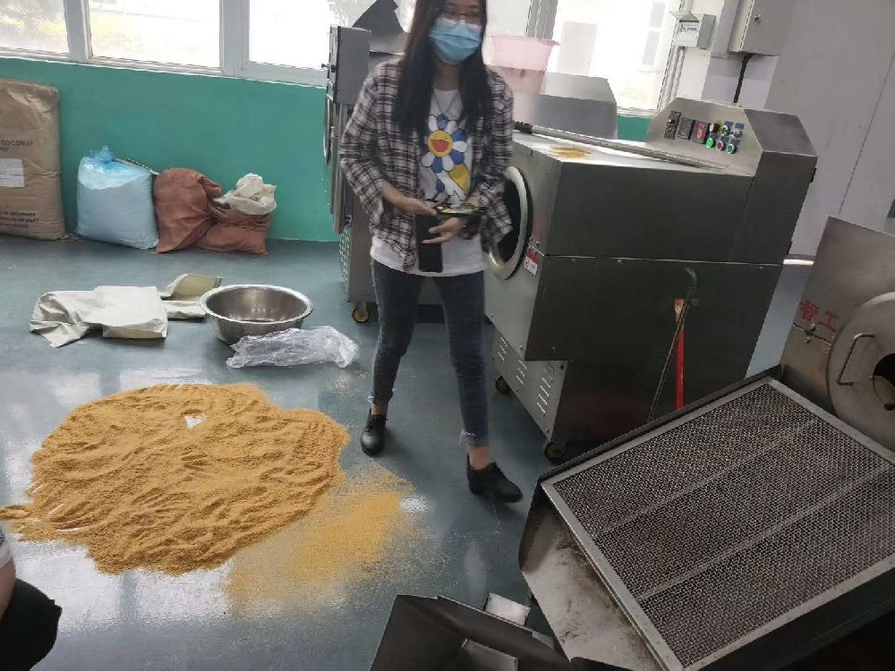 Customer from Zhoukou city came to Chikemachinery for wheat germ roasting