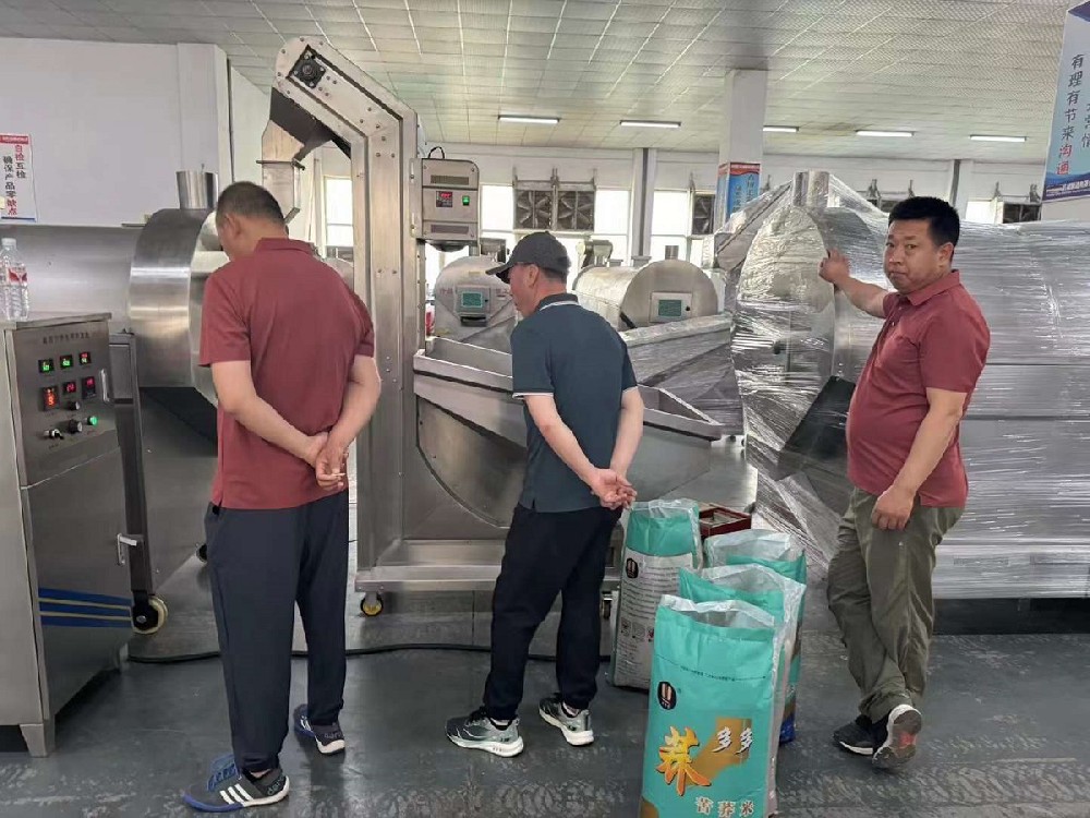 Yunnan customer inspection of fried Tartary buckwheat assembly line