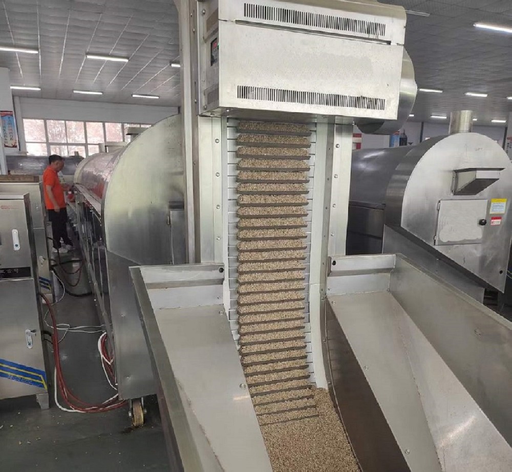 Zhengzhou customer inspection of fried melon seed kernel equipment