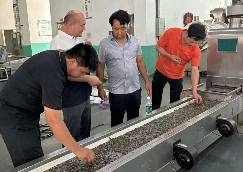 Customer order 4 meters fried melon seeds assembly line