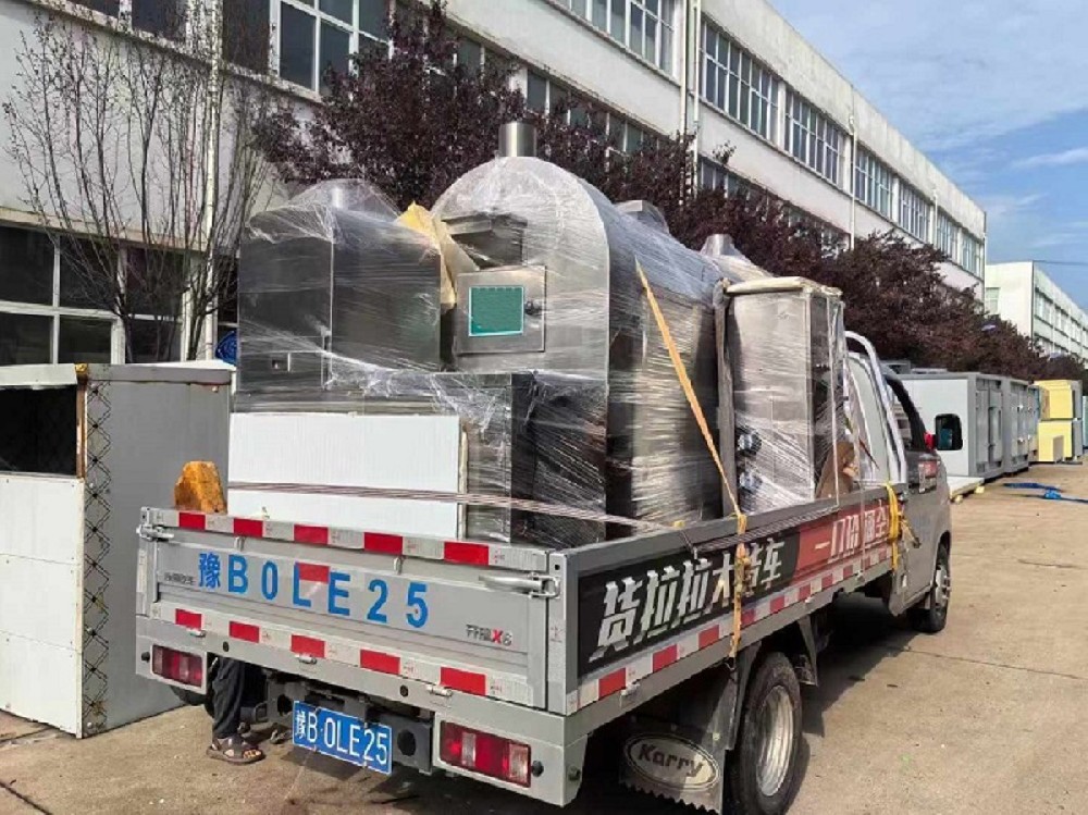 3 sets of assembly line stir-roasting machines were sent to Bozhou