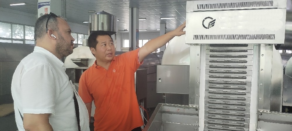 German customer acceptance line frying machine