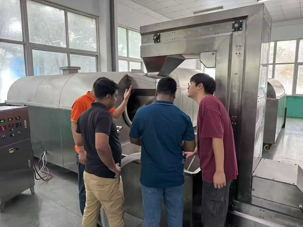 Dubai customer trial and customization of a nut processing production line