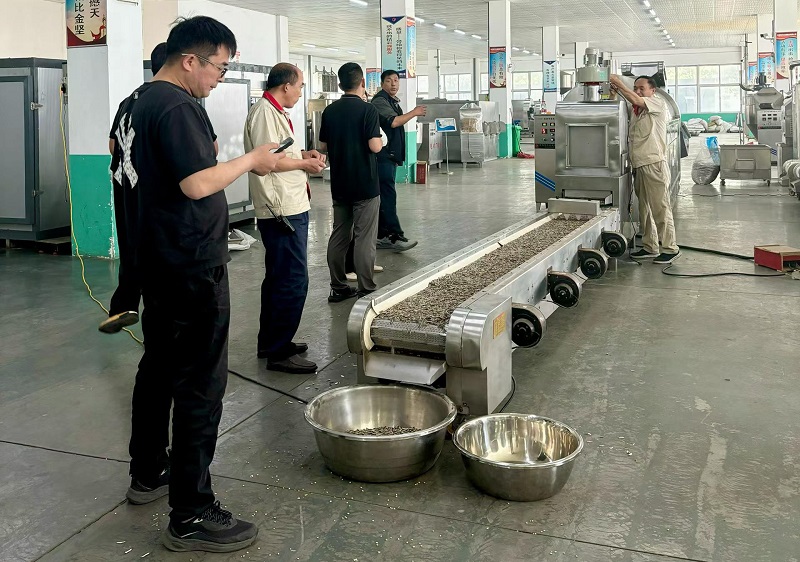 Jilin customer's testing assembly line roasting equipment